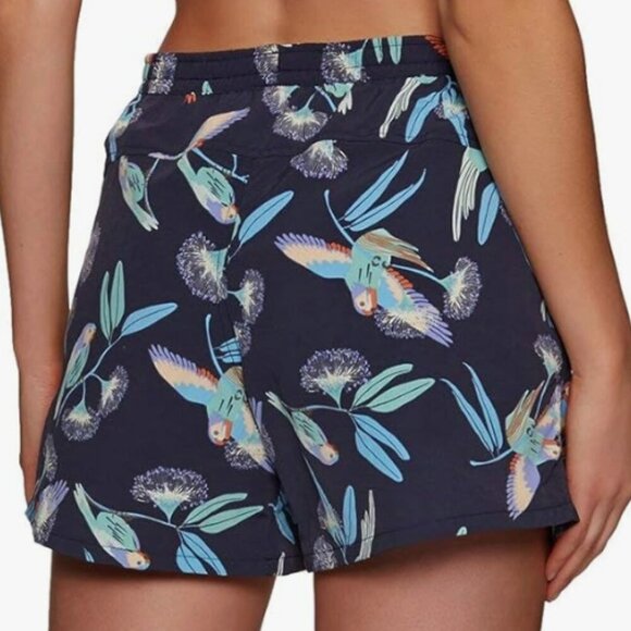 PATAGONIA ladies Shorts W's Baggies Worn Wear Parrots Neo Navy SZ Small Outdoor - Picture 13 of 13